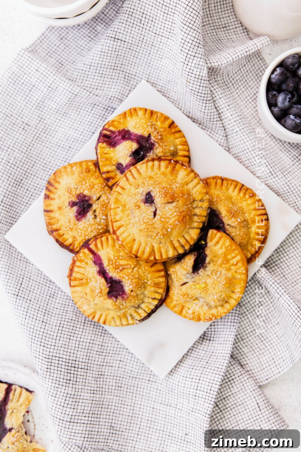 Blueberry Pie Pockets 8 baked hand pies