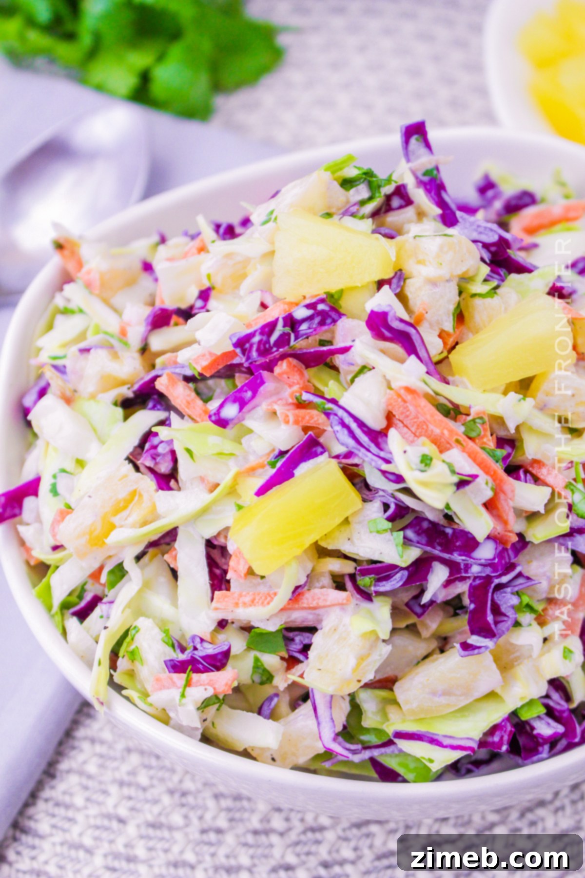 Aloha Coleslaw 20 potluck side dish recipe