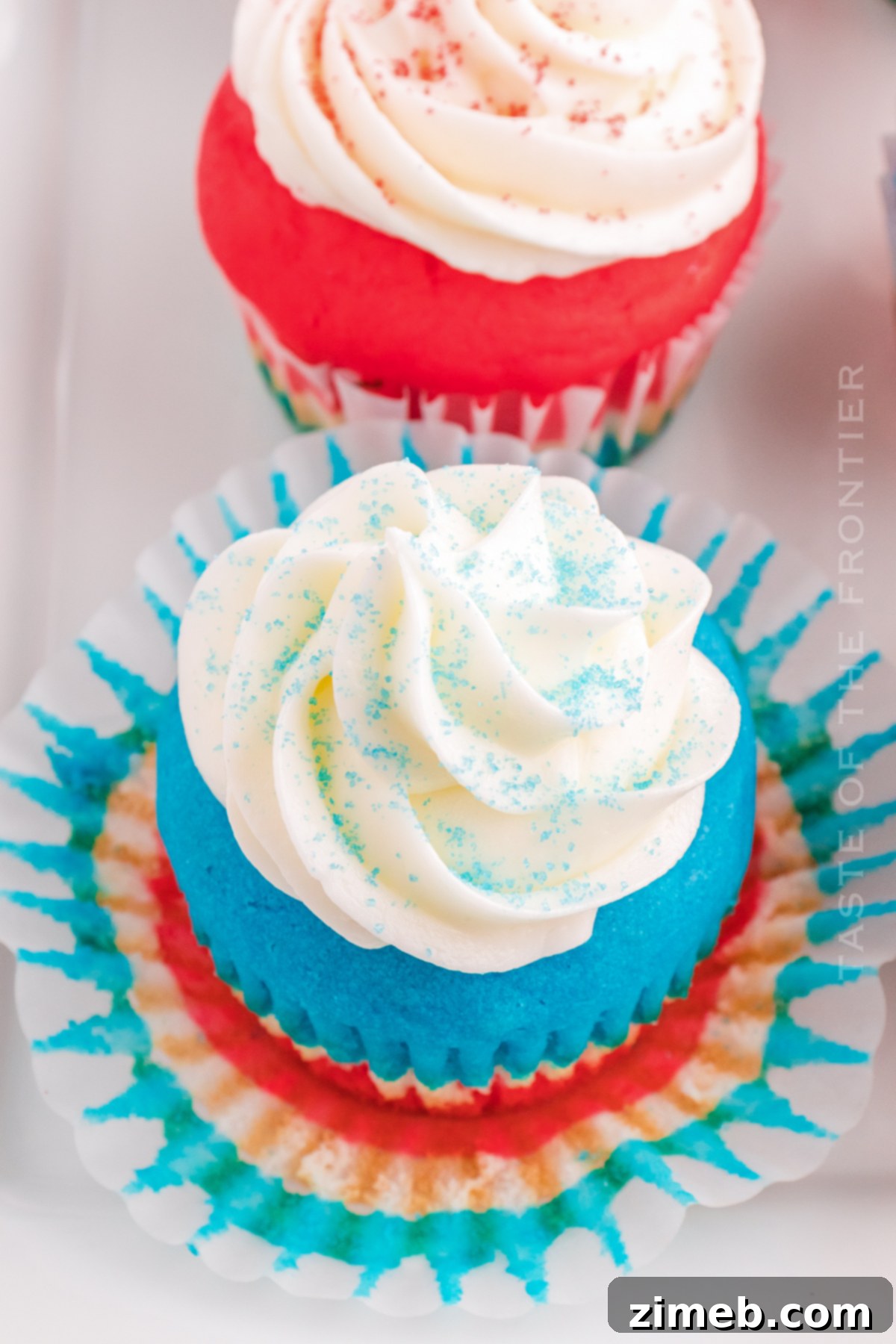 Star Spangled Sweets 3 frosted cupcakes for holiday