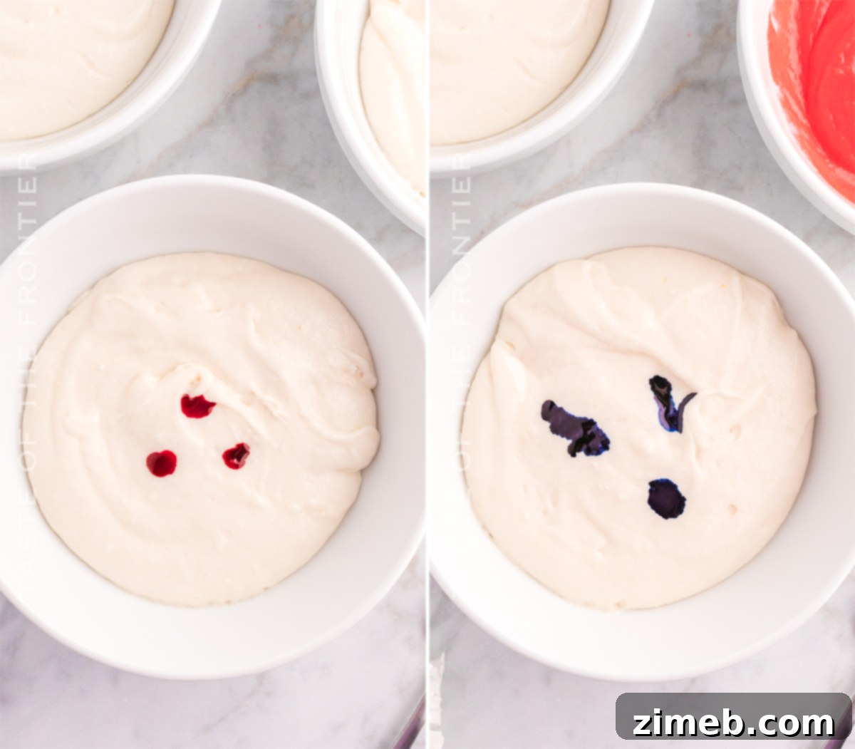 Star Spangled Sweets 7 how to make multi-colored cake batter