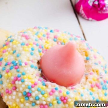 strawberry hershey kiss cookies