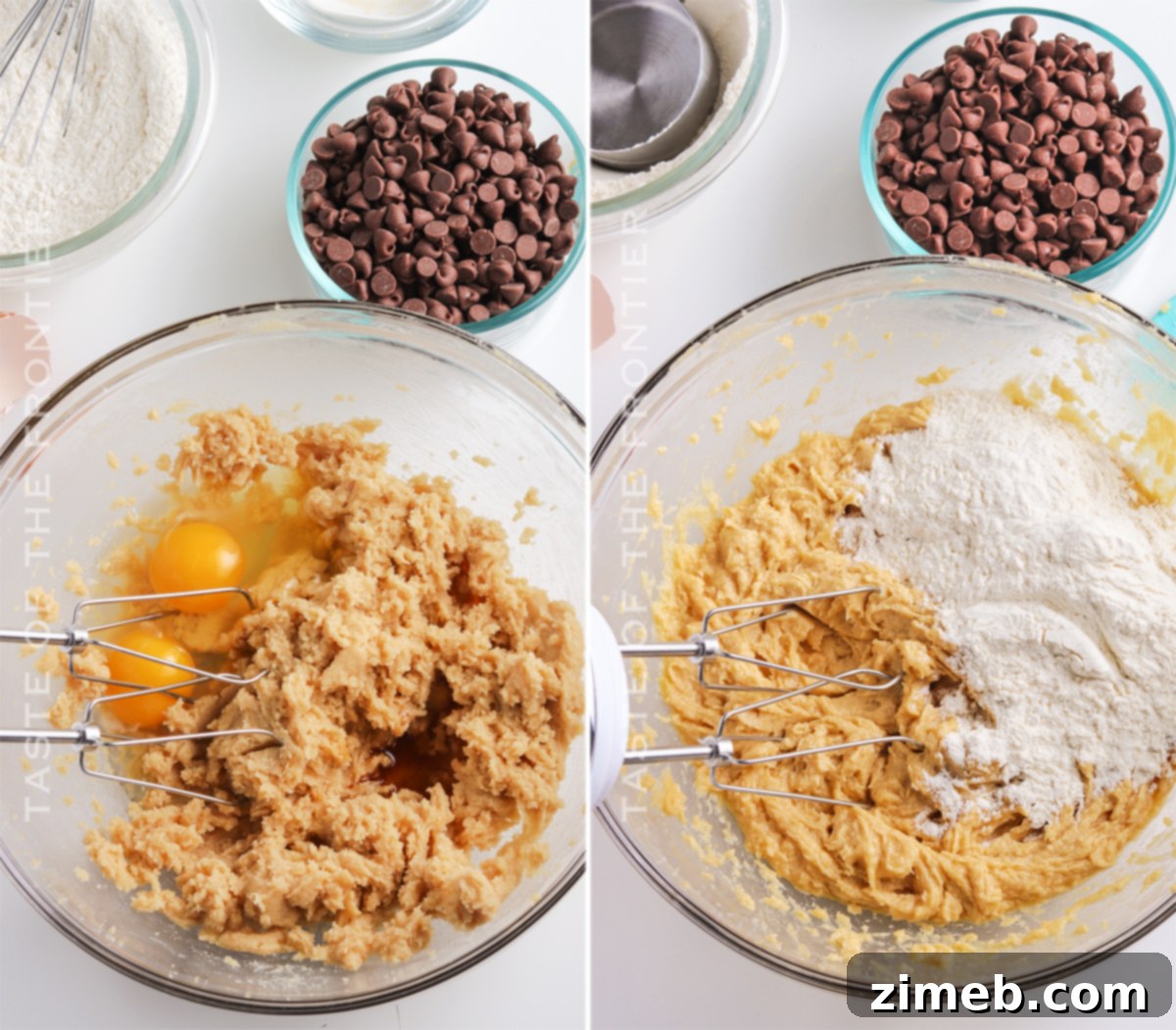 mixing cookie dough