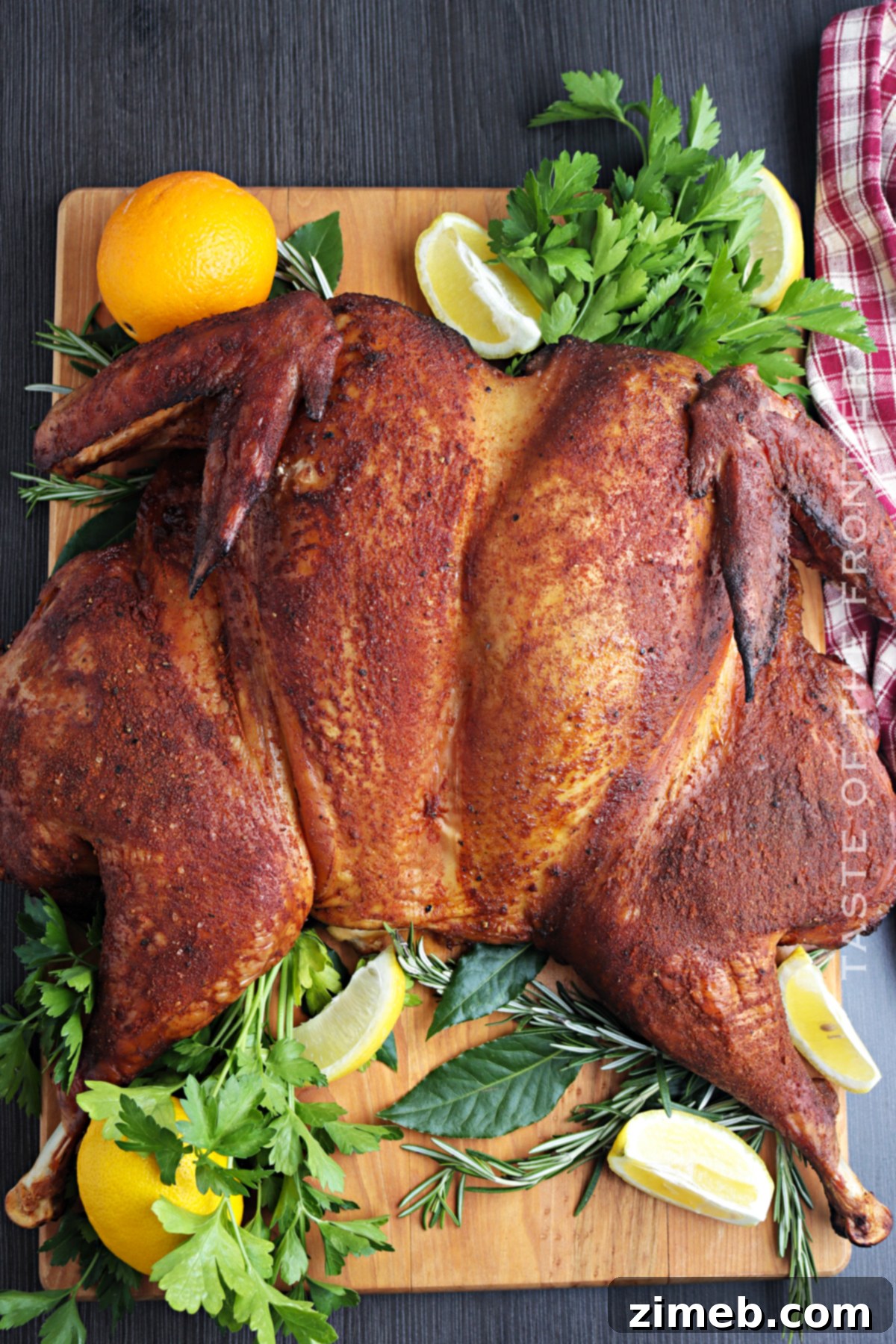 The Signature Smoked Spatchcock Turkey 22 Smoker Spatchcock Turkey, beautifully cooked on a pellet grill