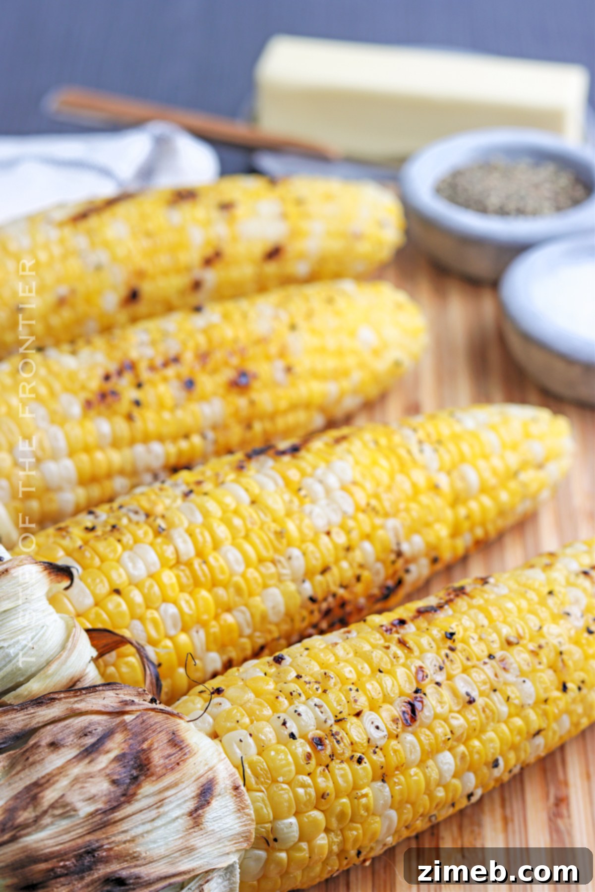 Deliciously Simple Grilled Corn 13 Freshly grilled corn on the cob, ready to serve
