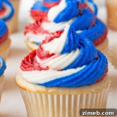 S'mores Cake 20 Red White, and Blue Cupcakes