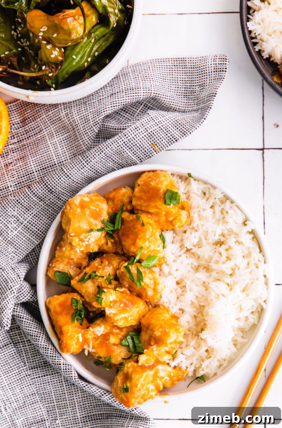 Crispy Air Fryer Orange Chicken 3 orange sauce for chicken
