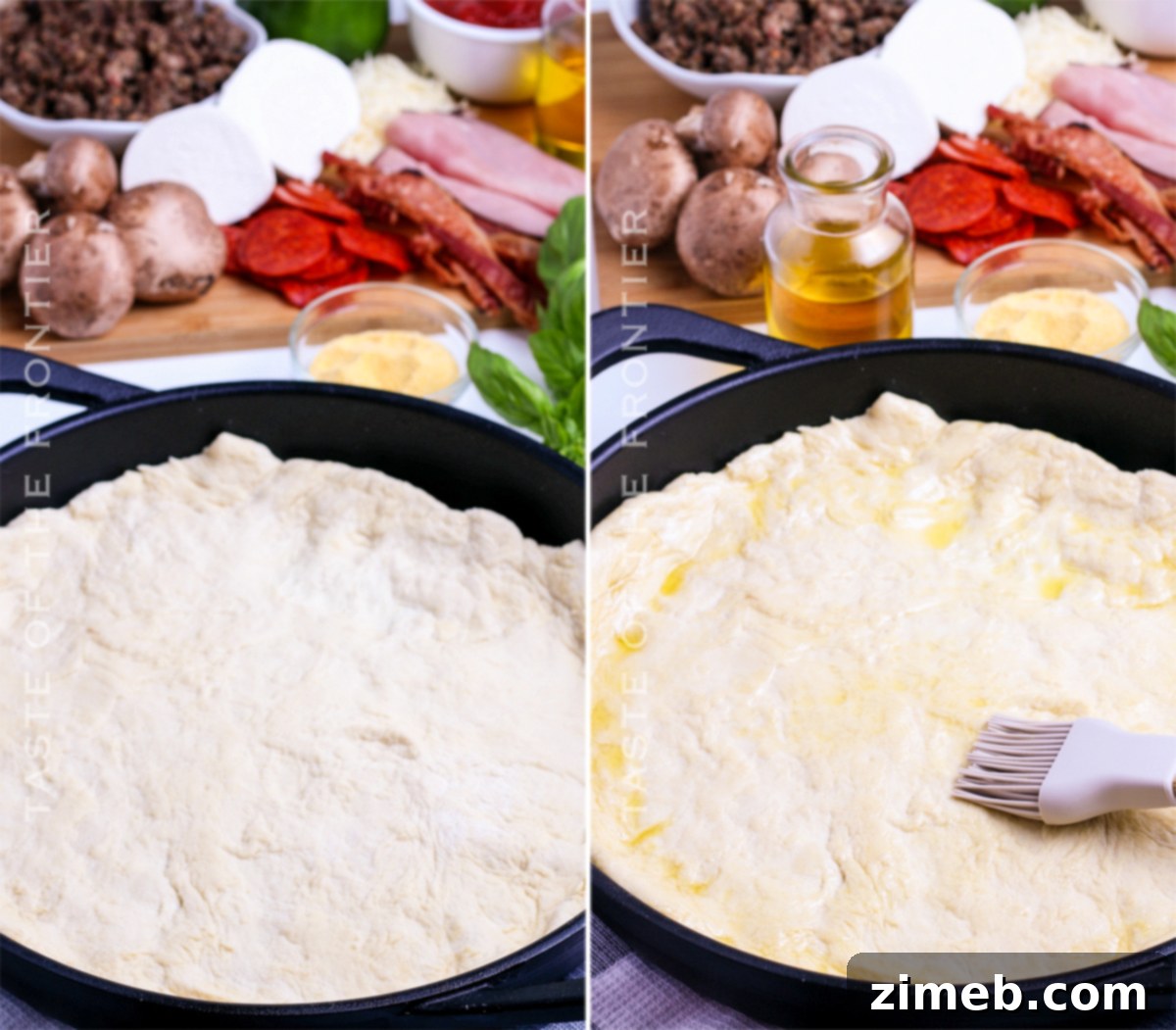 making pizza crust