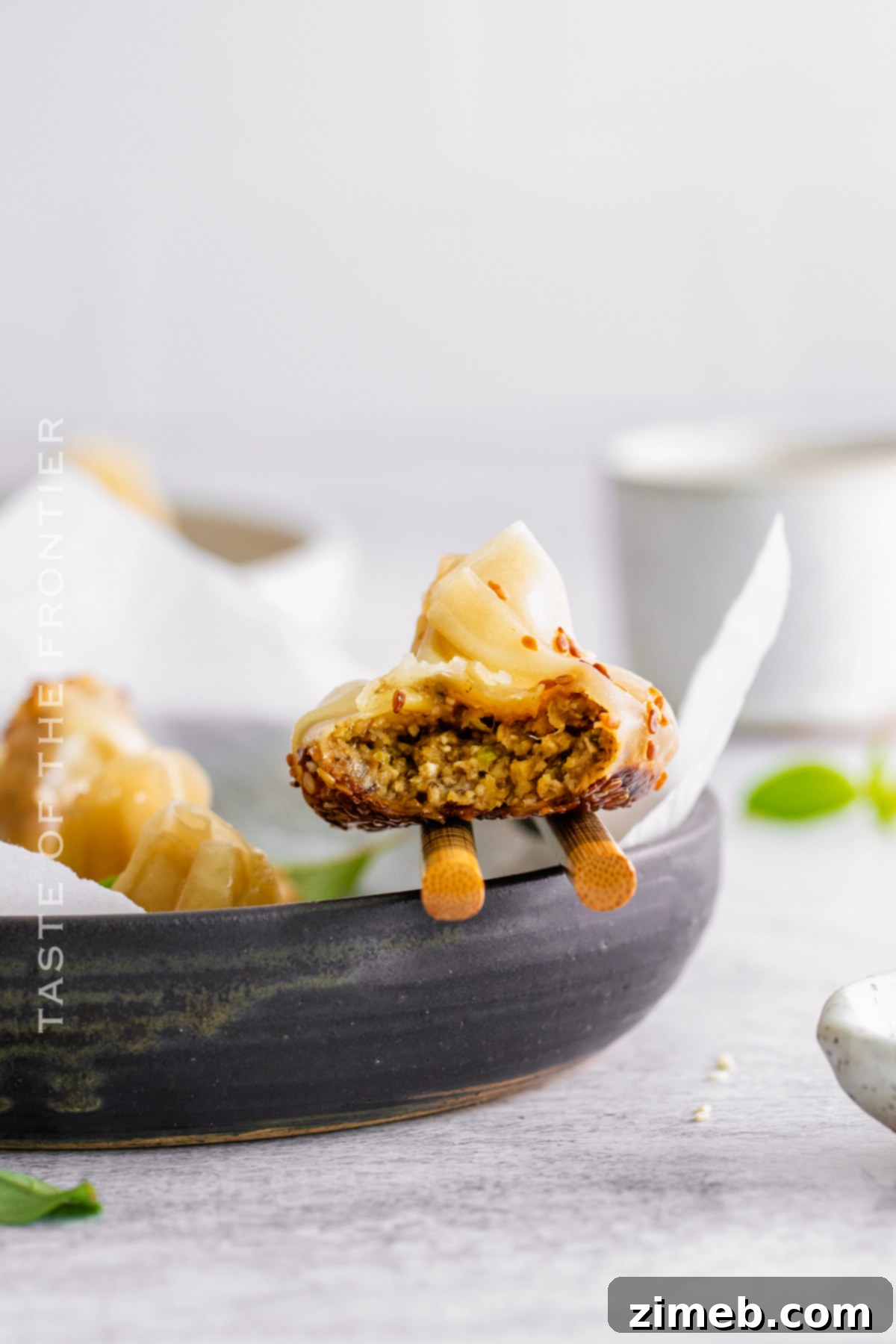 Sesame Mushroom Dumplings
