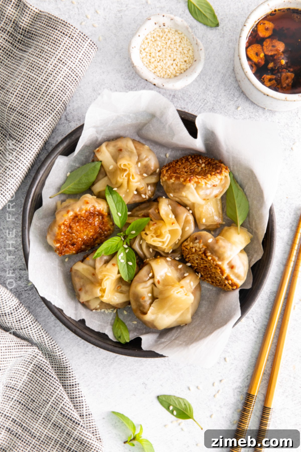 homemade Chinese dumpling dinner