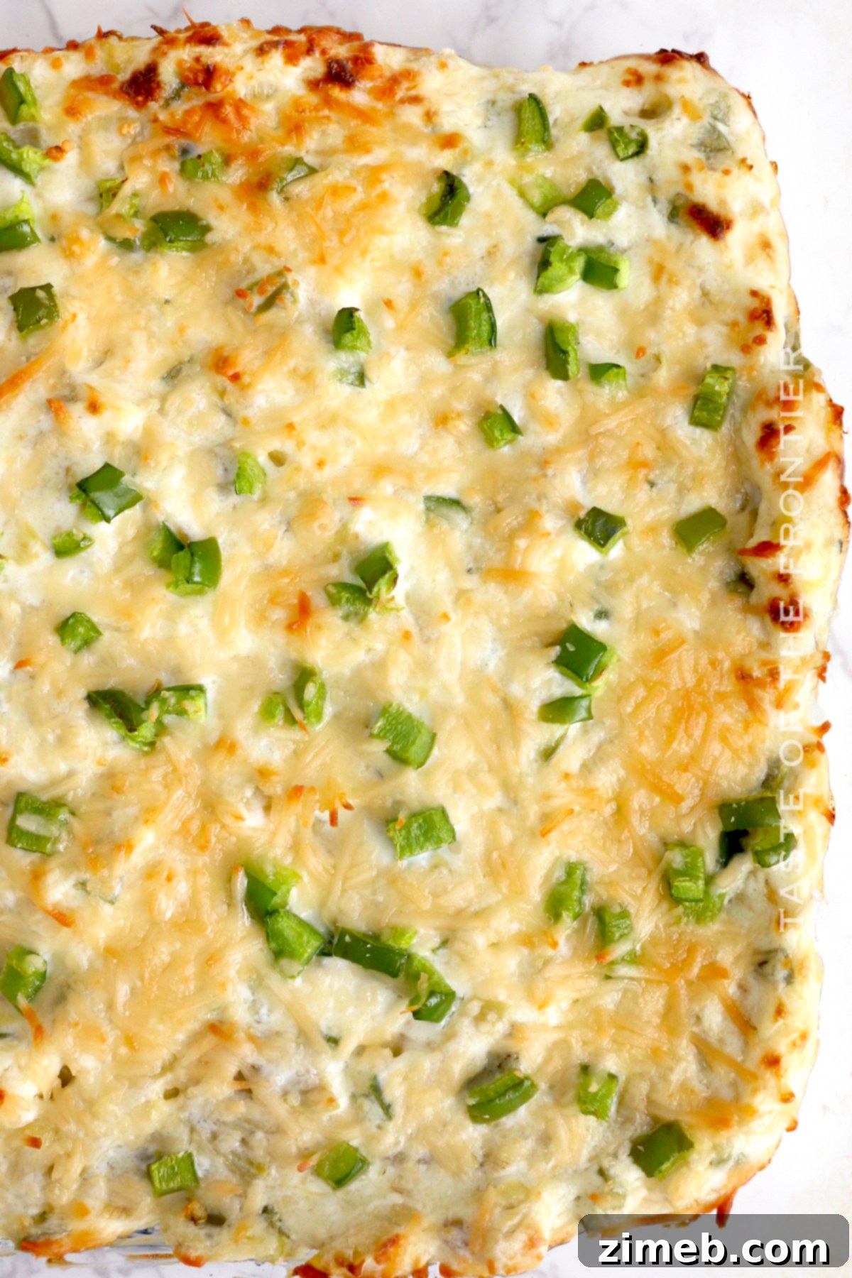 Creamy Jalapeno Artichoke Dip 18 Hot cheese dip with artichokes and jalapenos, bubbly from the oven