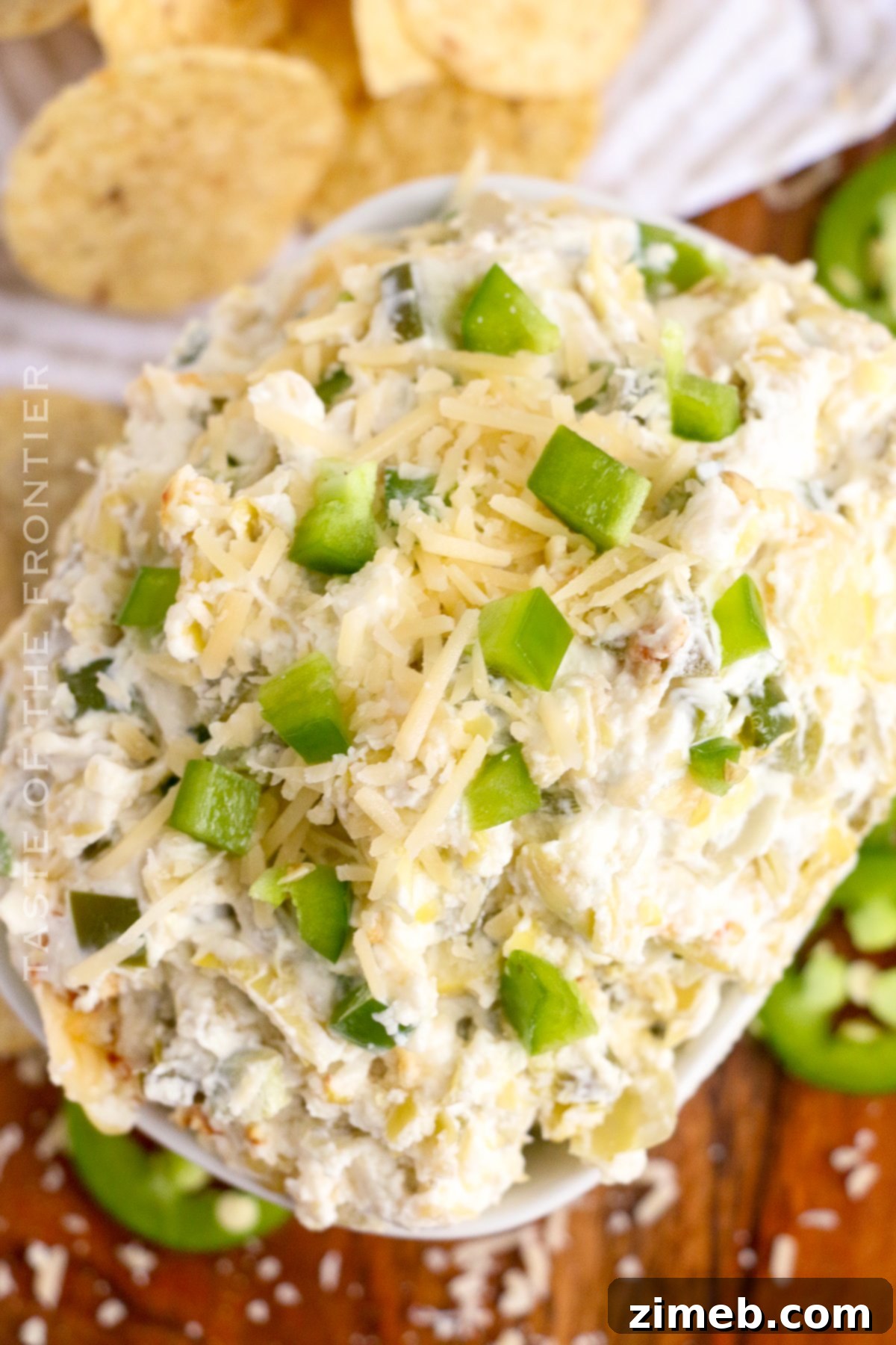 Creamy Jalapeno Artichoke Dip 20 Party dip with Jalapenos and artichokes