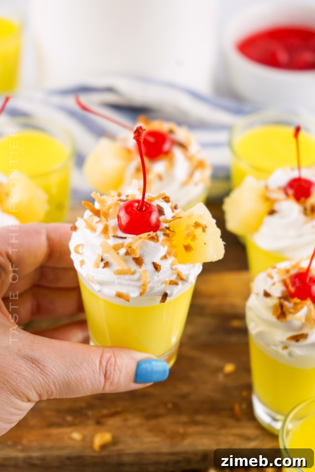 Delicious Piña Colada Pudding Shots for your next party