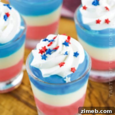 Easy Layered Pudding Shots for holidays