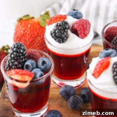 Festive 4th of July Jello Shots treats