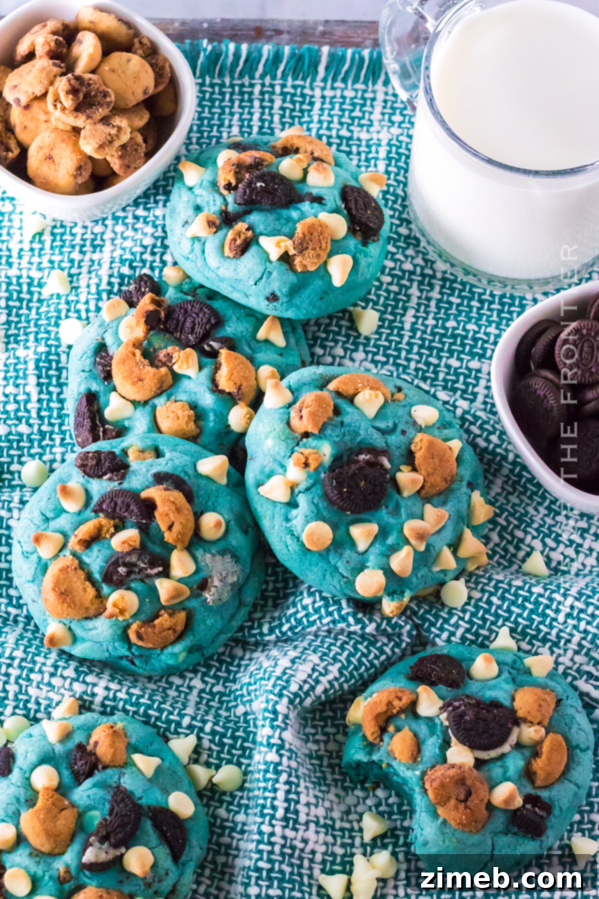 Om Nom Nom Cookies 10 Fun cookie recipes for kids, including Cookie Monster Cookies