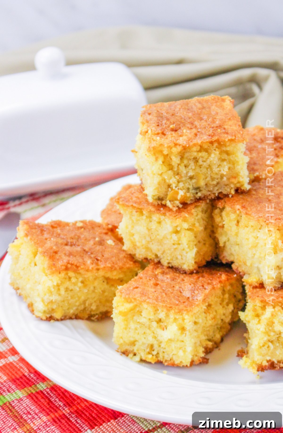 Spicy Mexican Cornbread 18 A full baking dish of Mexican Cornbread, ready for dinner