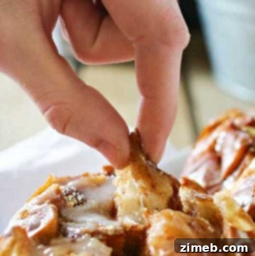 Cinnamon Roll Pull Apart Bread, a fun twist on cinnamon rolls.