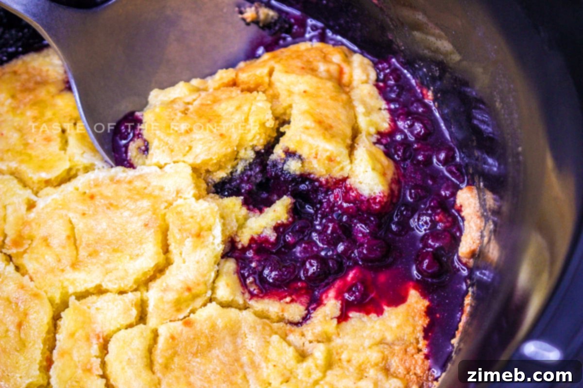 Cozy Slow Cooker Blueberry Cobbler 19 Crockpot Blueberries