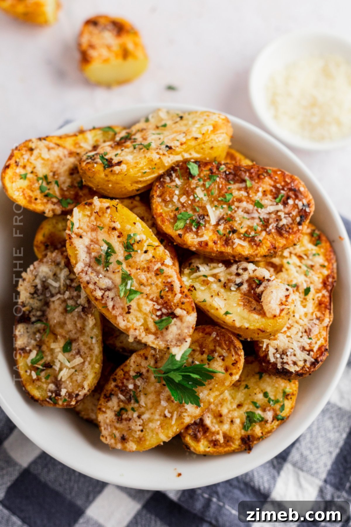 Crispy Air Fryer Parmesan Roasted Potatoes 3 Crispy Air Fryer Parmesan Roasted Potato Recipe