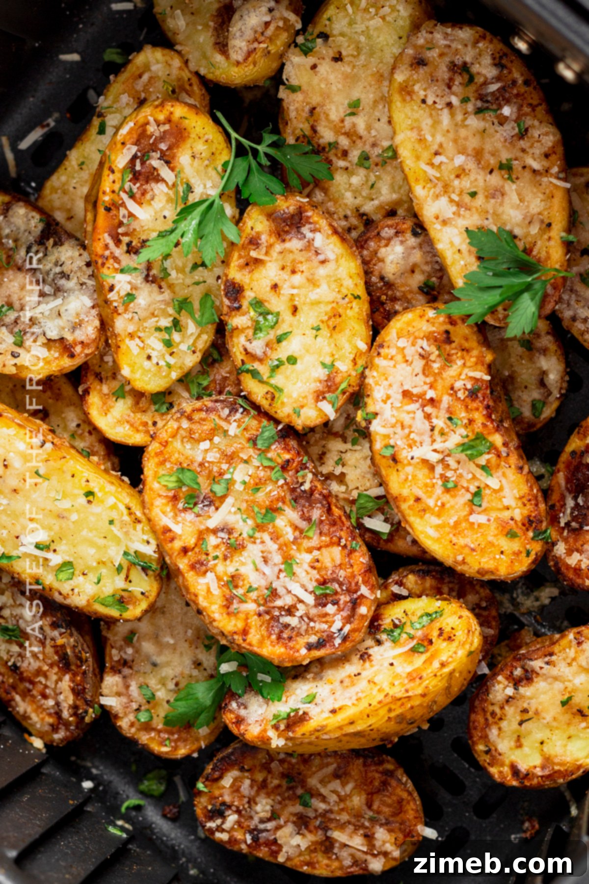 Crispy Air Fryer Parmesan Roasted Potatoes 21 potato appetizer air fryer - perfect for parties