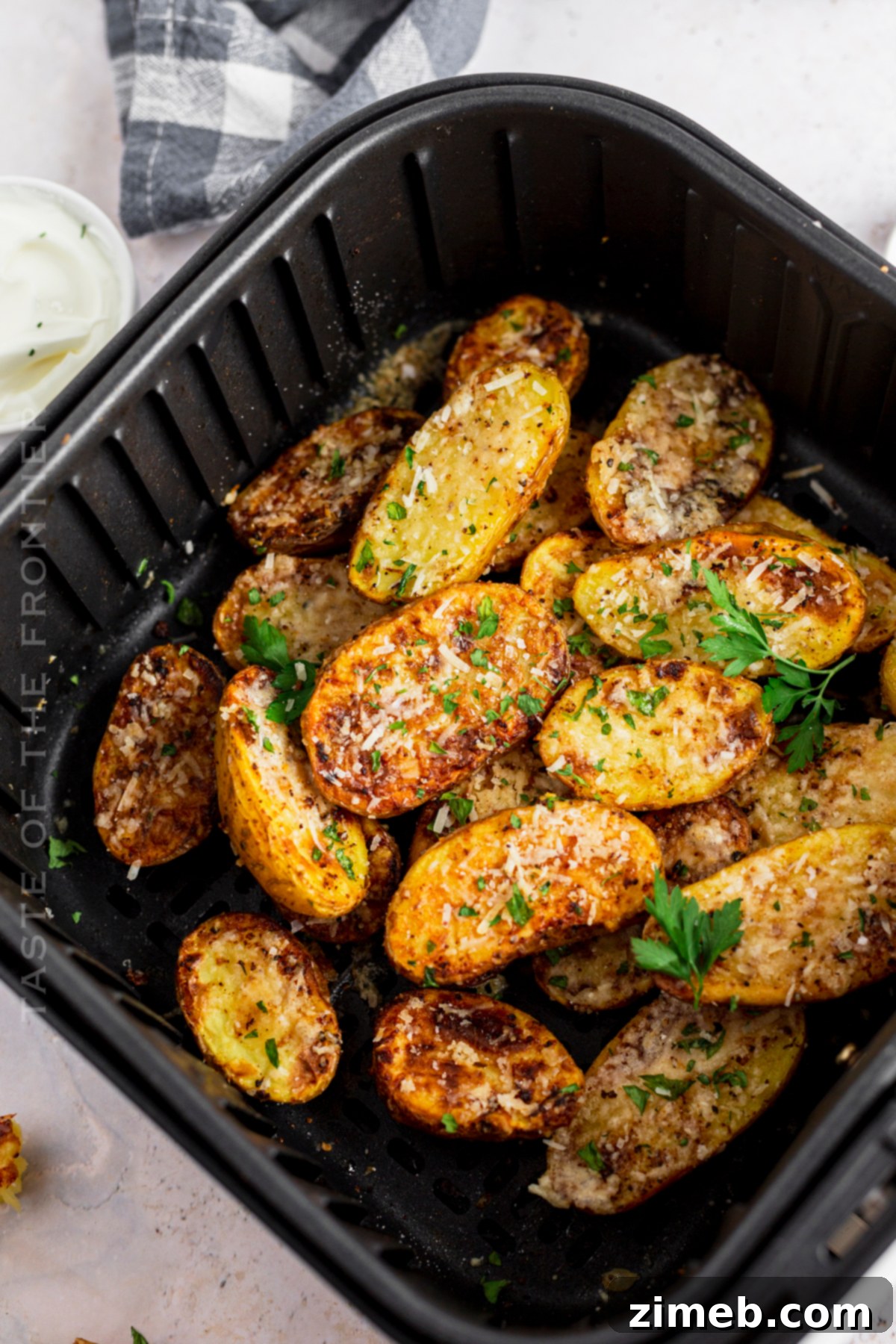 Crispy Air Fryer Parmesan Roasted Potatoes 22 Recipe card for Air Fryer Parmesan Roasted Potatoes