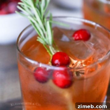 Holiday drink Apple Cranberry Spritzer.