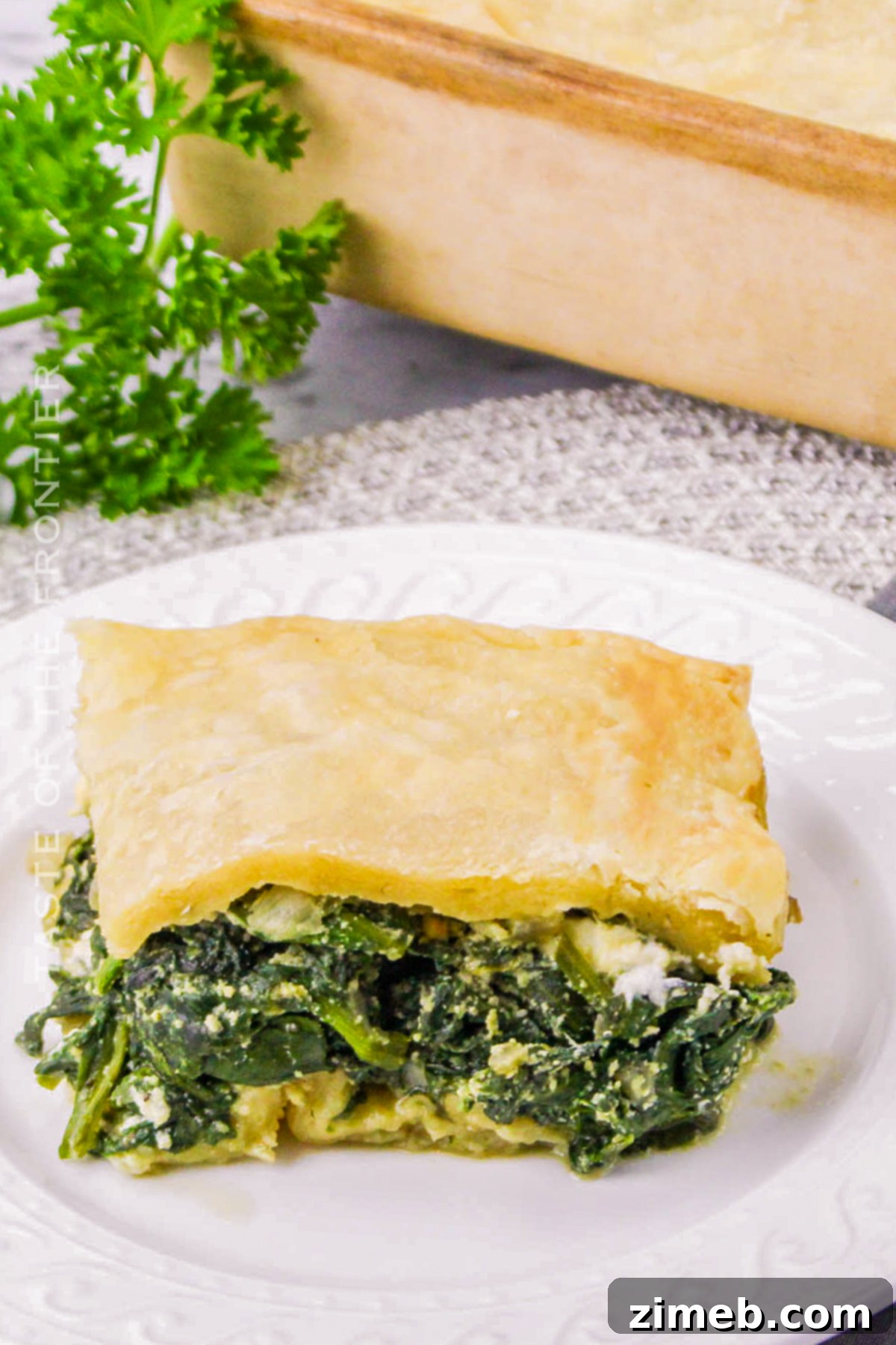 Homemade Spanakopita - A delightful and traditional Greek spinach pie.