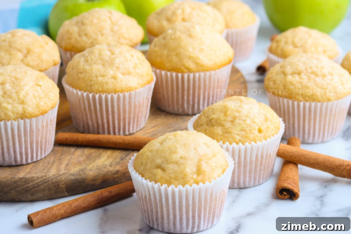Cozy Apple Cinnamon Muffins 12 Morning snack for fall featuring apple cinnamon muffins