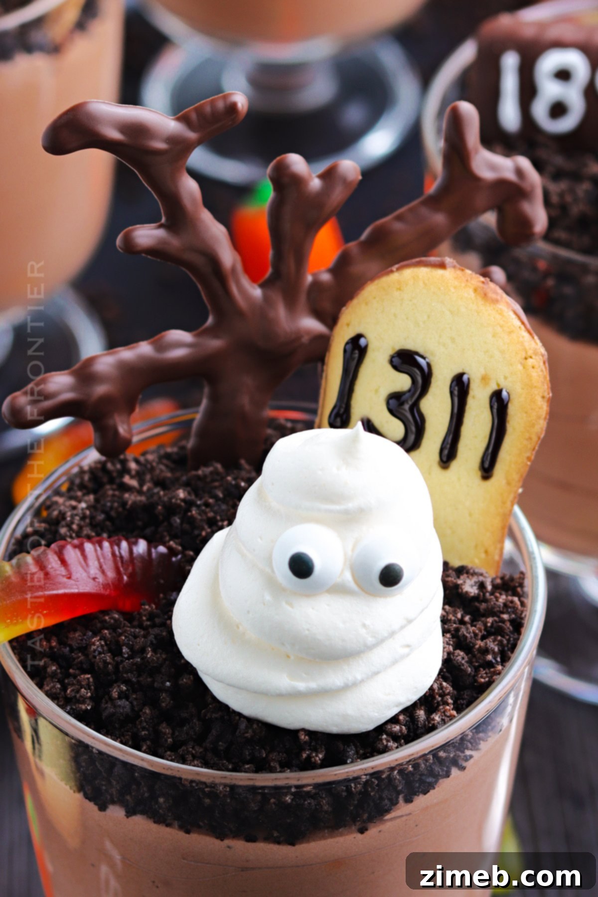 Full recipe for Ghosts in the Graveyard Dessert