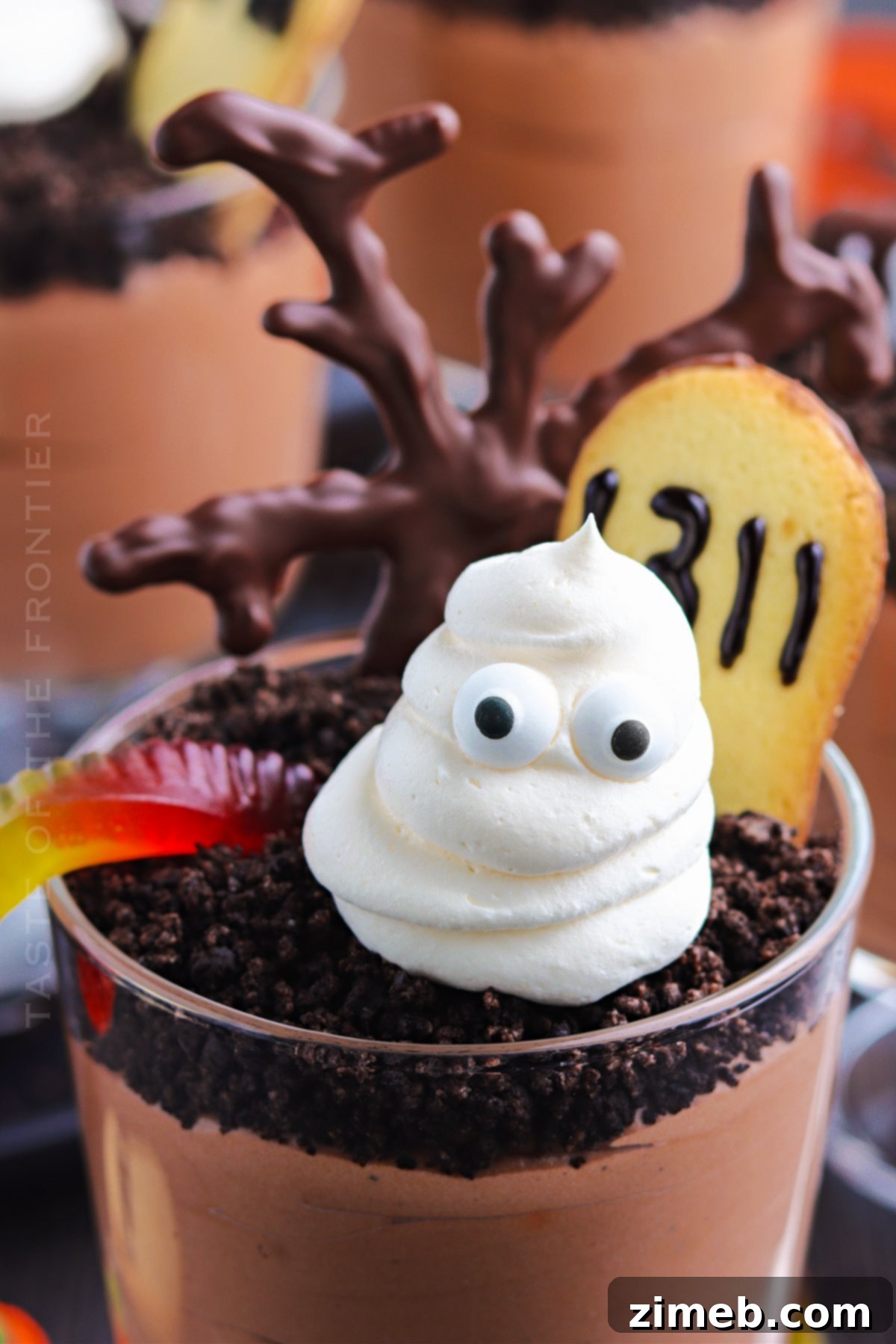A festive holiday ghost dessert for Halloween