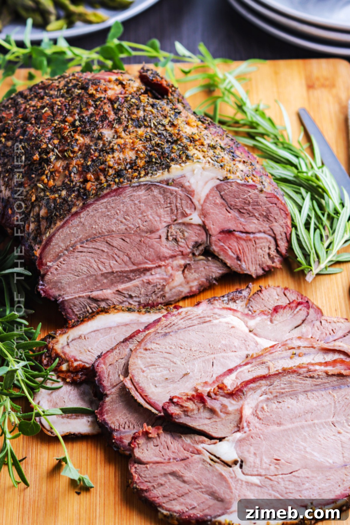 Slow-Smoked Boneless Lamb Leg 20 Electric Smoker Leg of Lamb
