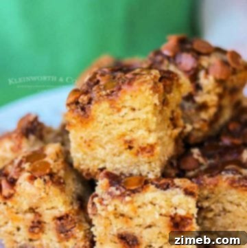 Pumpkin Blondies recipe with cinnamon chips