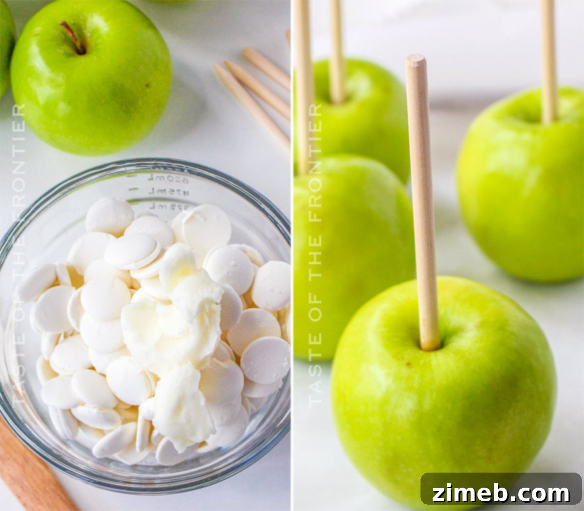 Candy Apple Mummies 5 Step-by-step process of making Mummy Candy Apples
