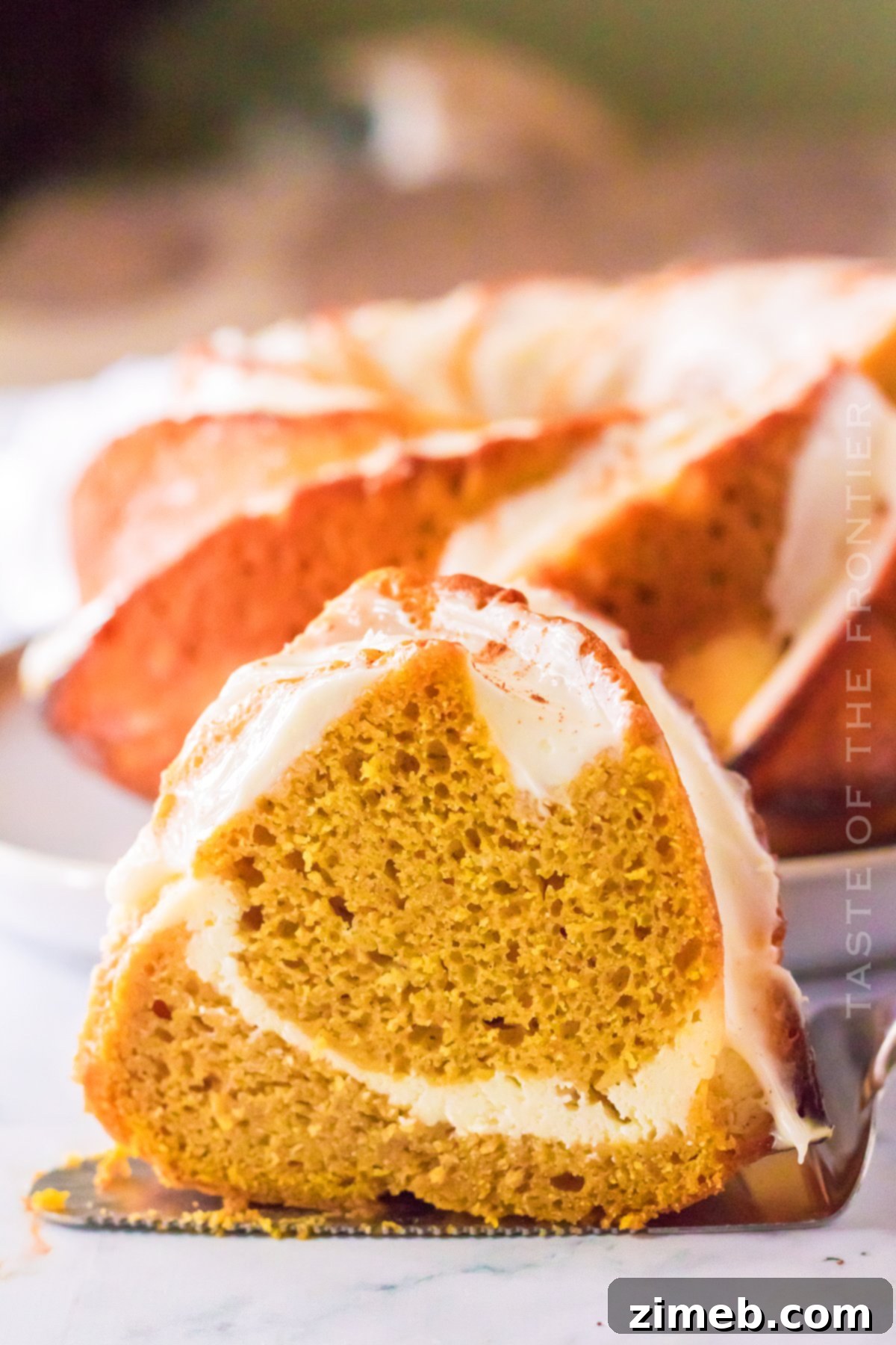 Golden Pumpkin Bundt with Cheesecake Surprise 2 Pumpkin Bundt Cake