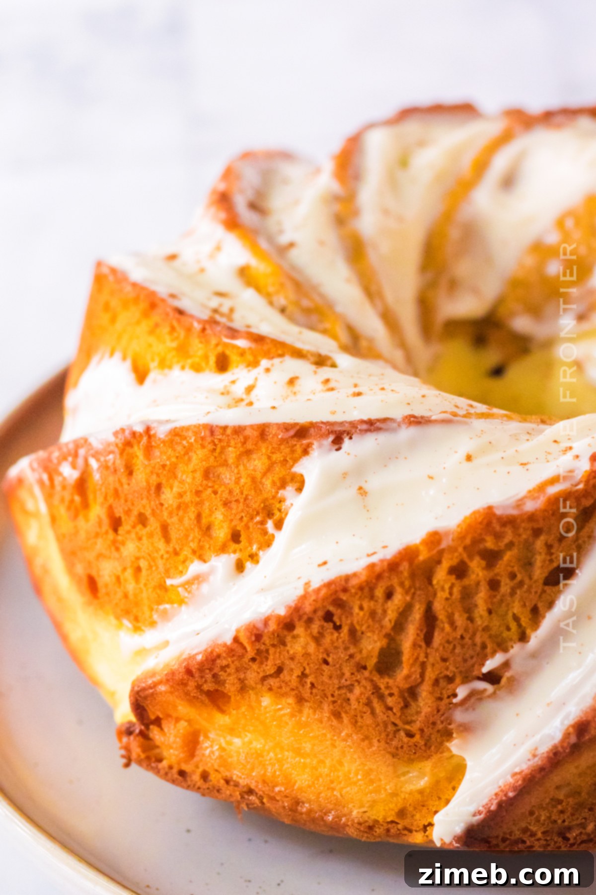Golden Pumpkin Bundt with Cheesecake Surprise 11 Fall bundt cake recipe