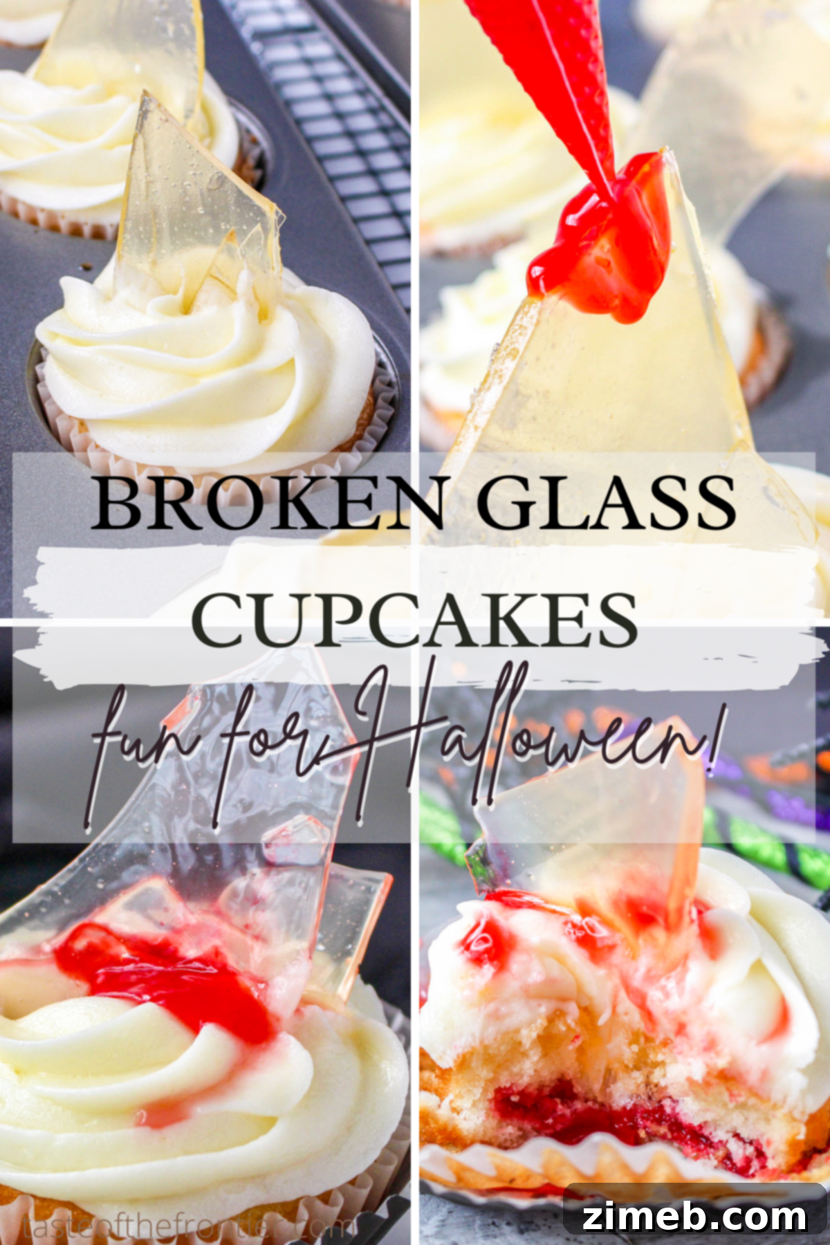 Broken Glass Cupcakes - a stunning Halloween dessert idea