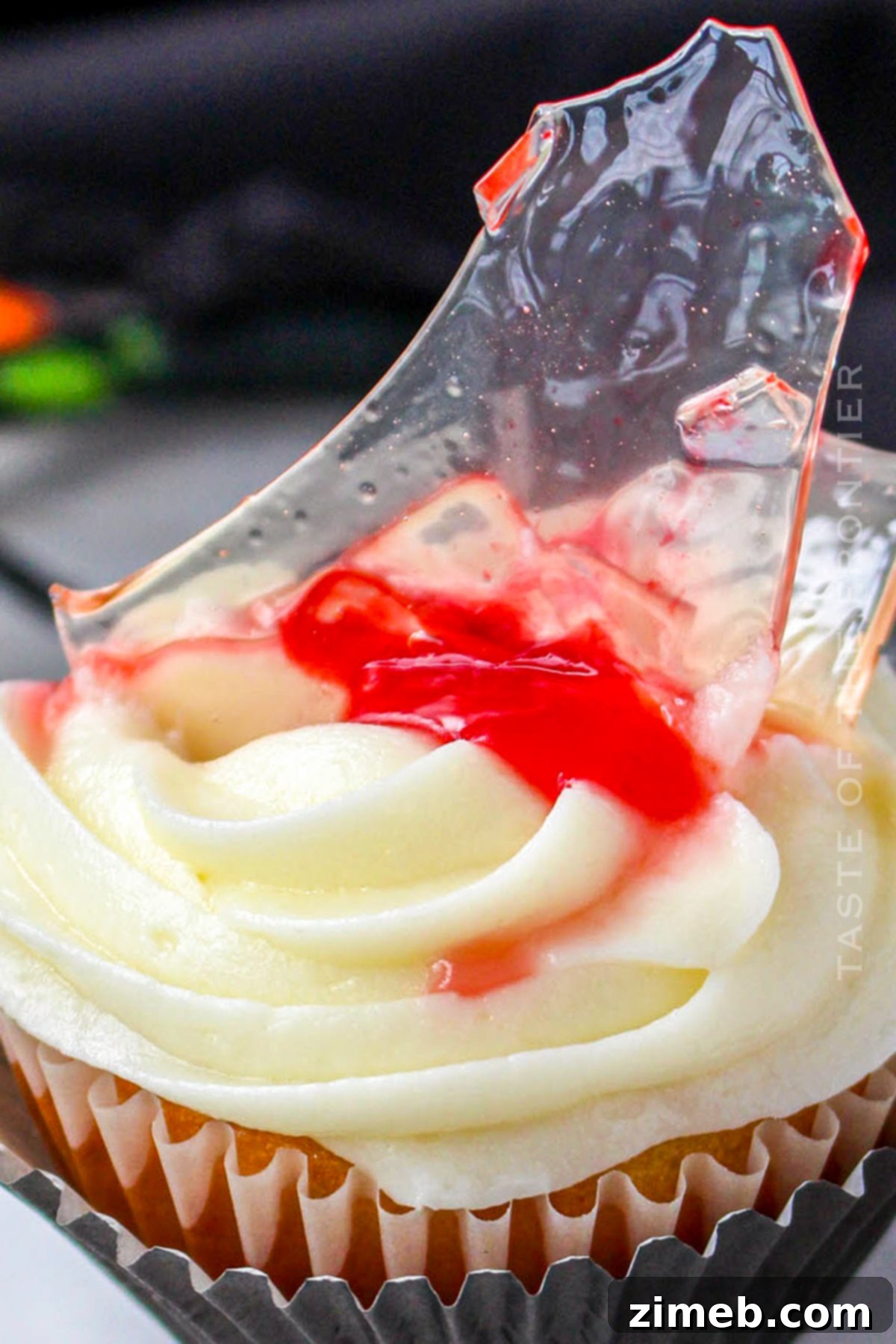Broken Glass Cupcakes - a perfect Halloween dessert