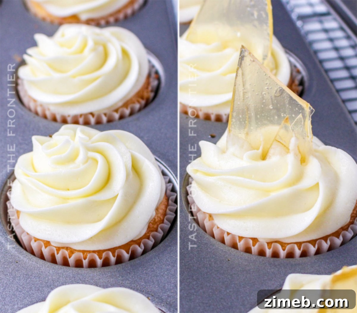 Decorating Halloween Cupcakes with edible candy glass shards and blood gel