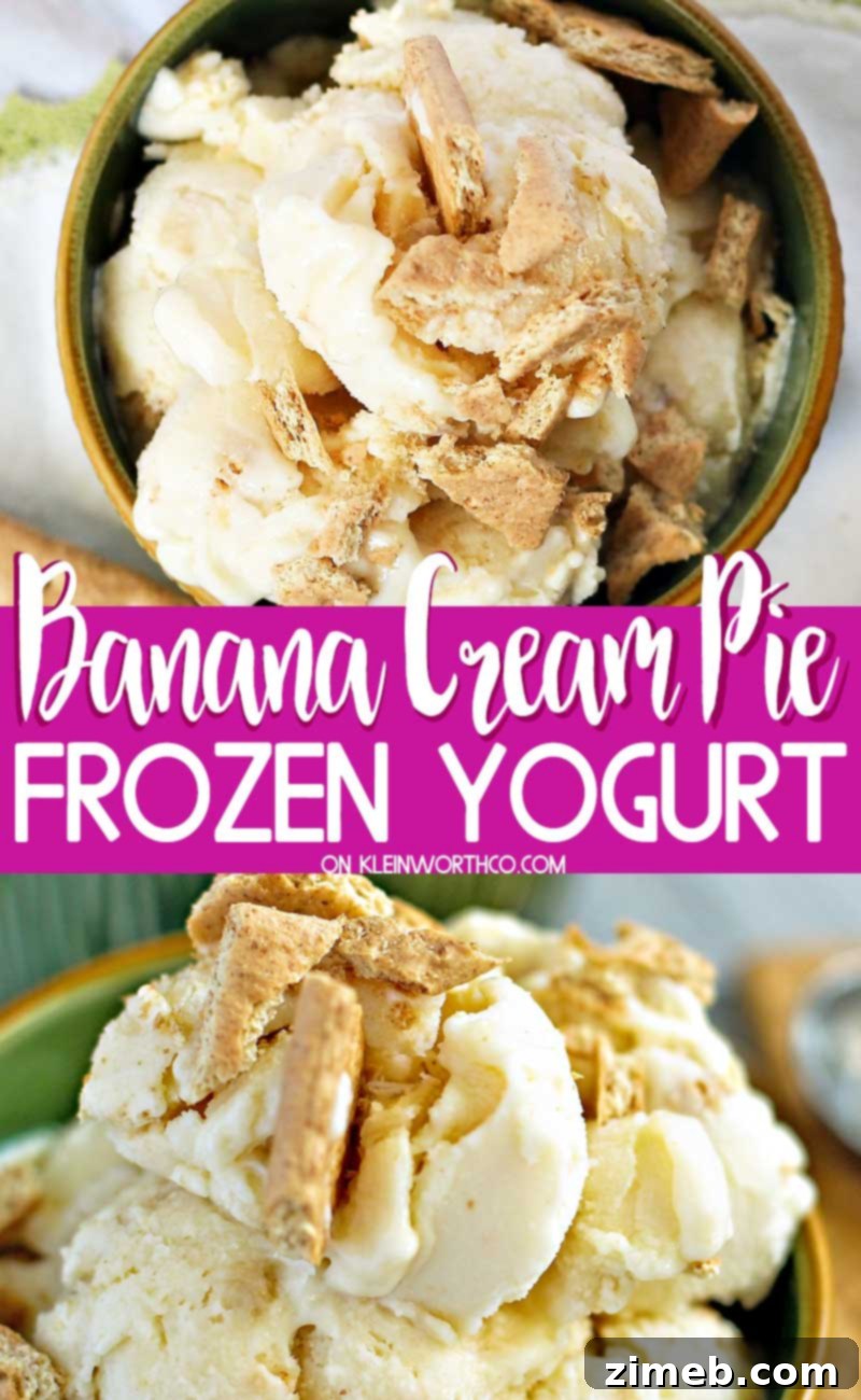Velvet Banana Pie Freeze 2 Delicious Banana Cream Pie Frozen Yogurt topped with graham crackers