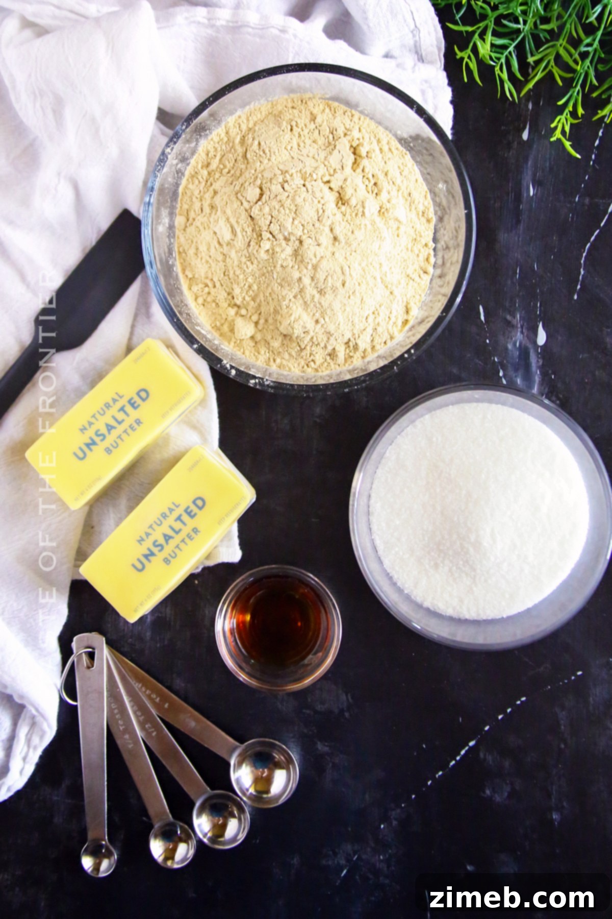 Delicious Keto Sugar Cookies 4 Ingredients for Keto Sugar Cookies laid out