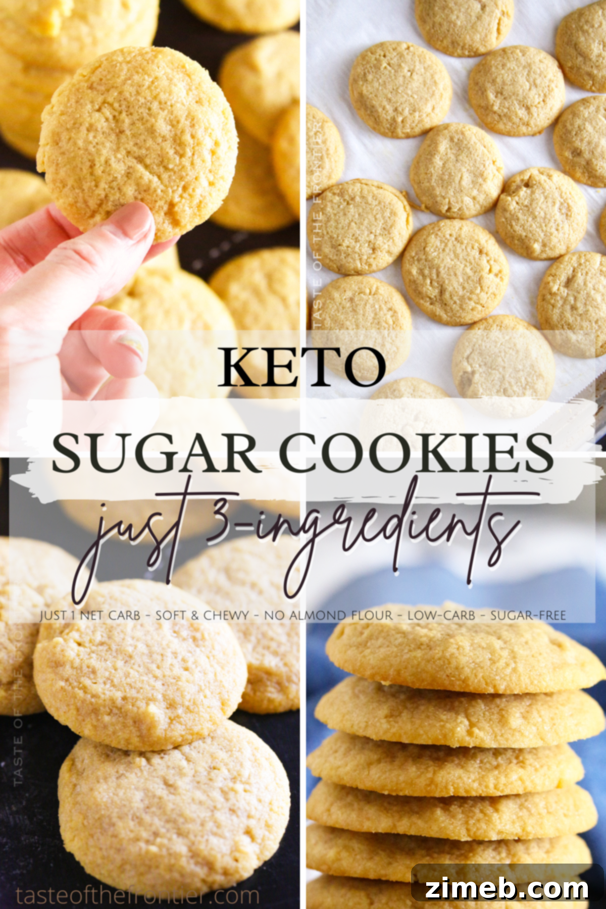 Delicious Keto Sugar Cookies 5 3-Ingredient Keto Sugar Cookies fresh from the oven