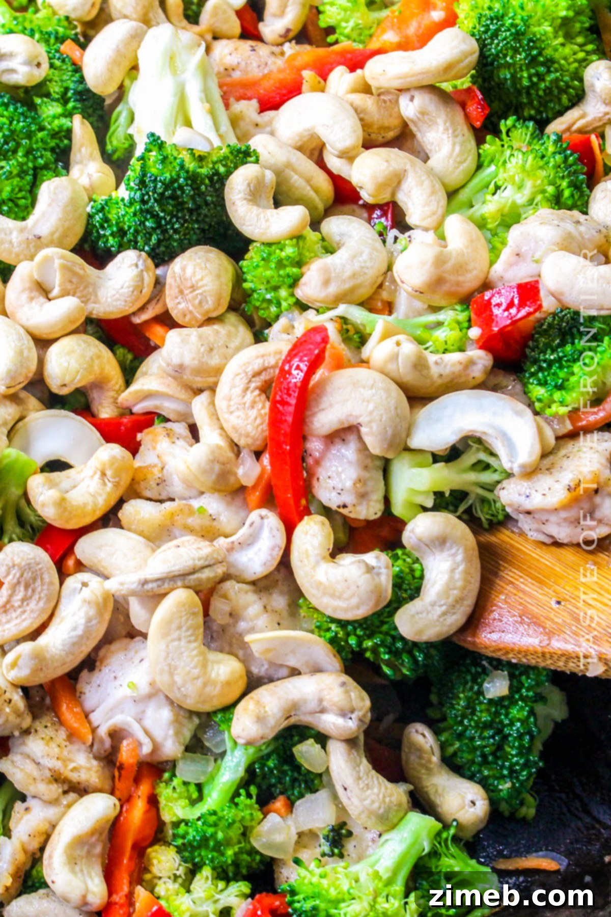 Easy Cashew Chicken Stir-Fry 6 making Cashew Chicken