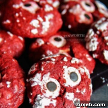 Treats - Bloodshot Eyeball Red Velvet Crinkle Cookies