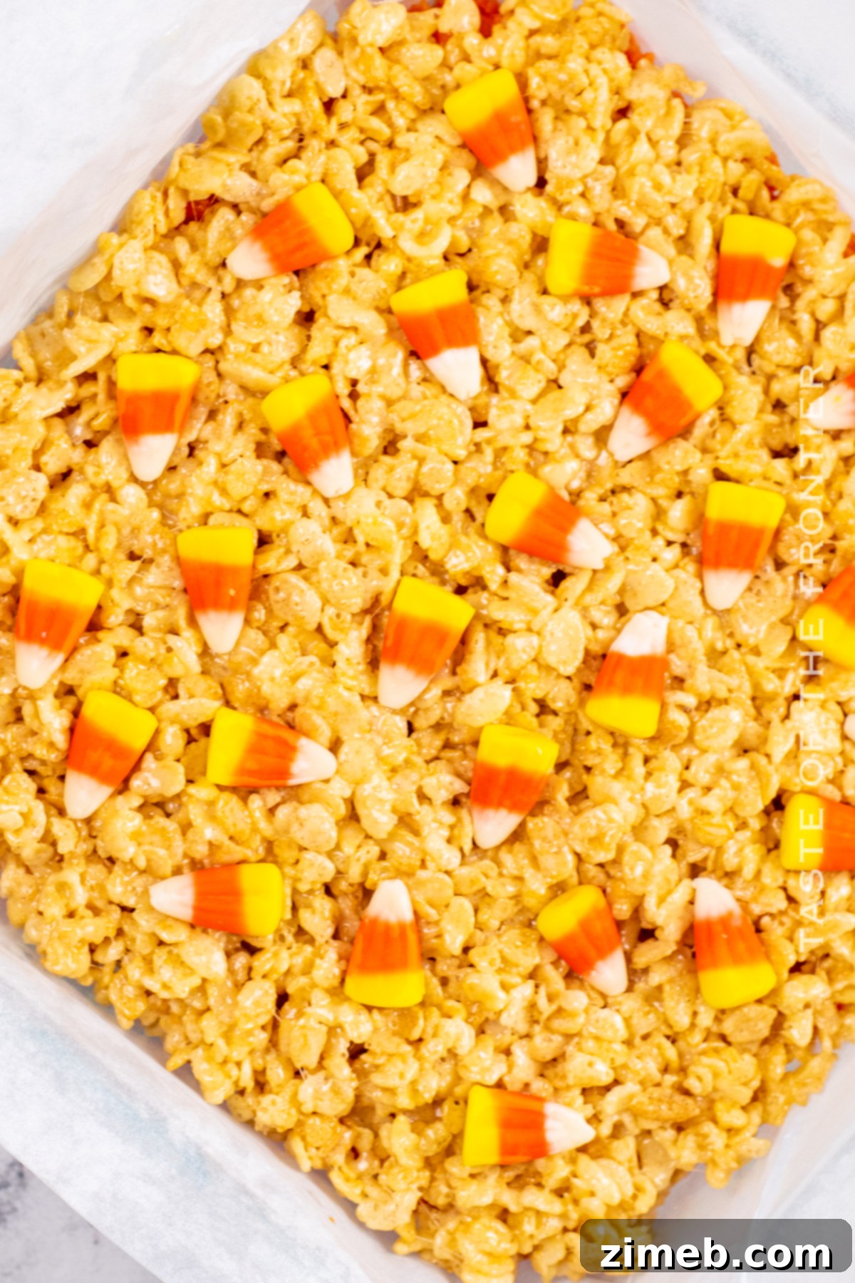 Sweet & Spooky Candy Corn Krispie Treats 19 completed treats