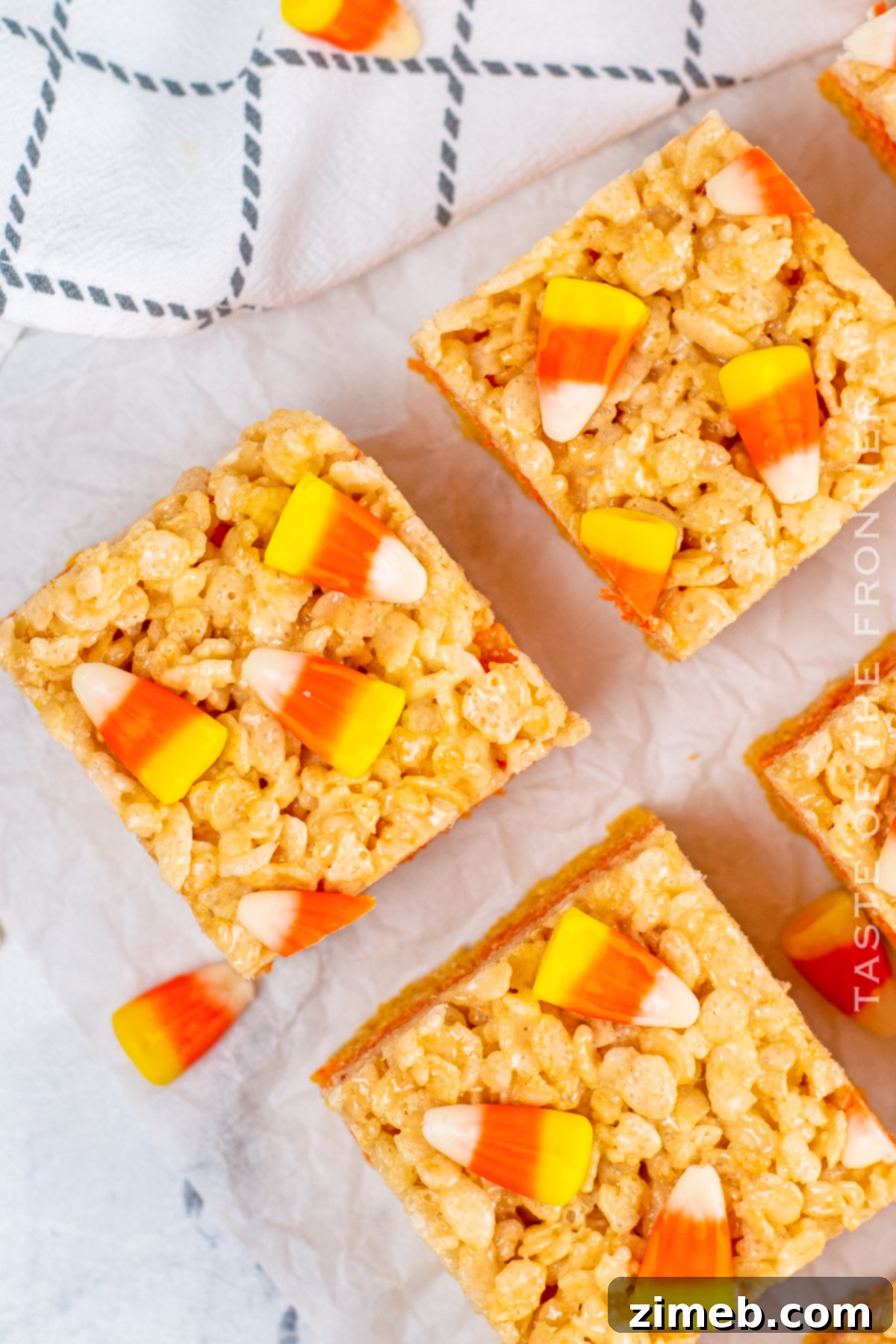 Sweet & Spooky Candy Corn Krispie Treats 3 Candy Corn Treats