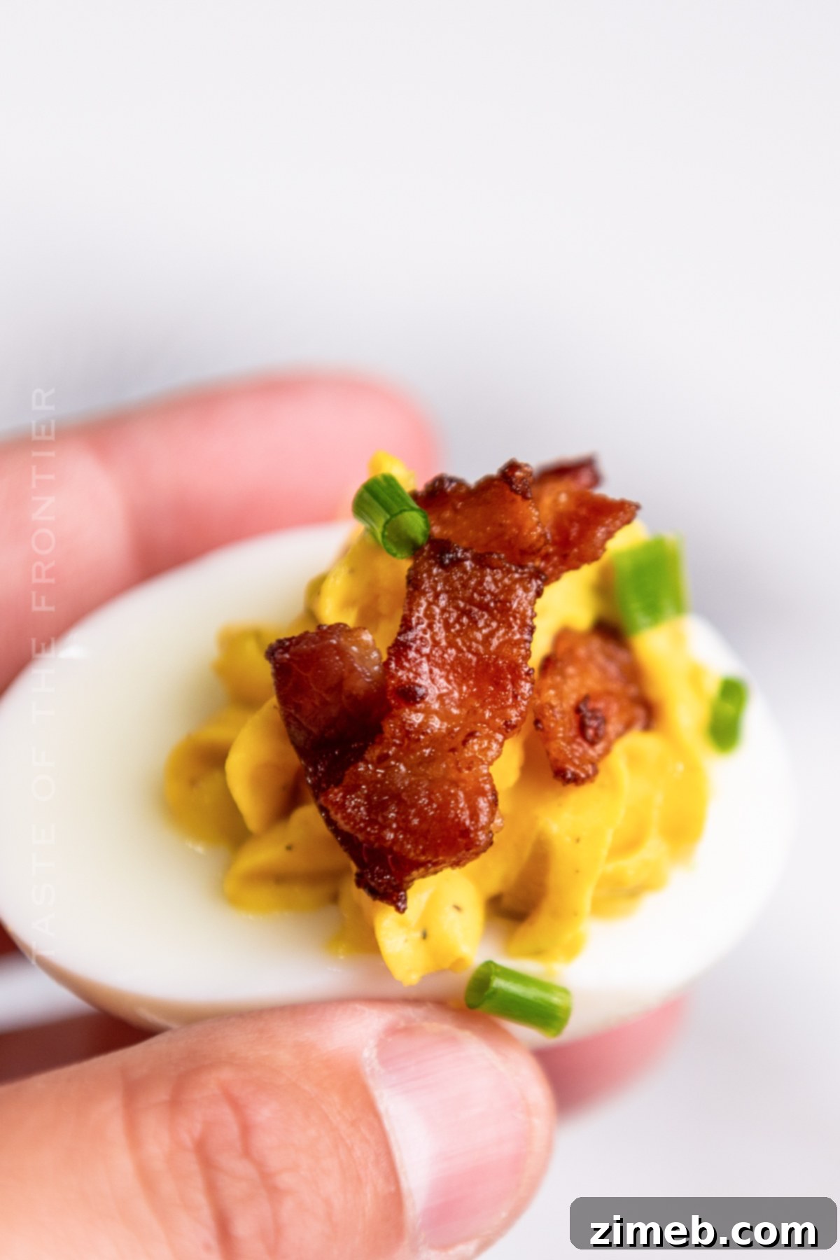 Loaded Bacon Deviled Eggs 22 egg appetizer with bacon