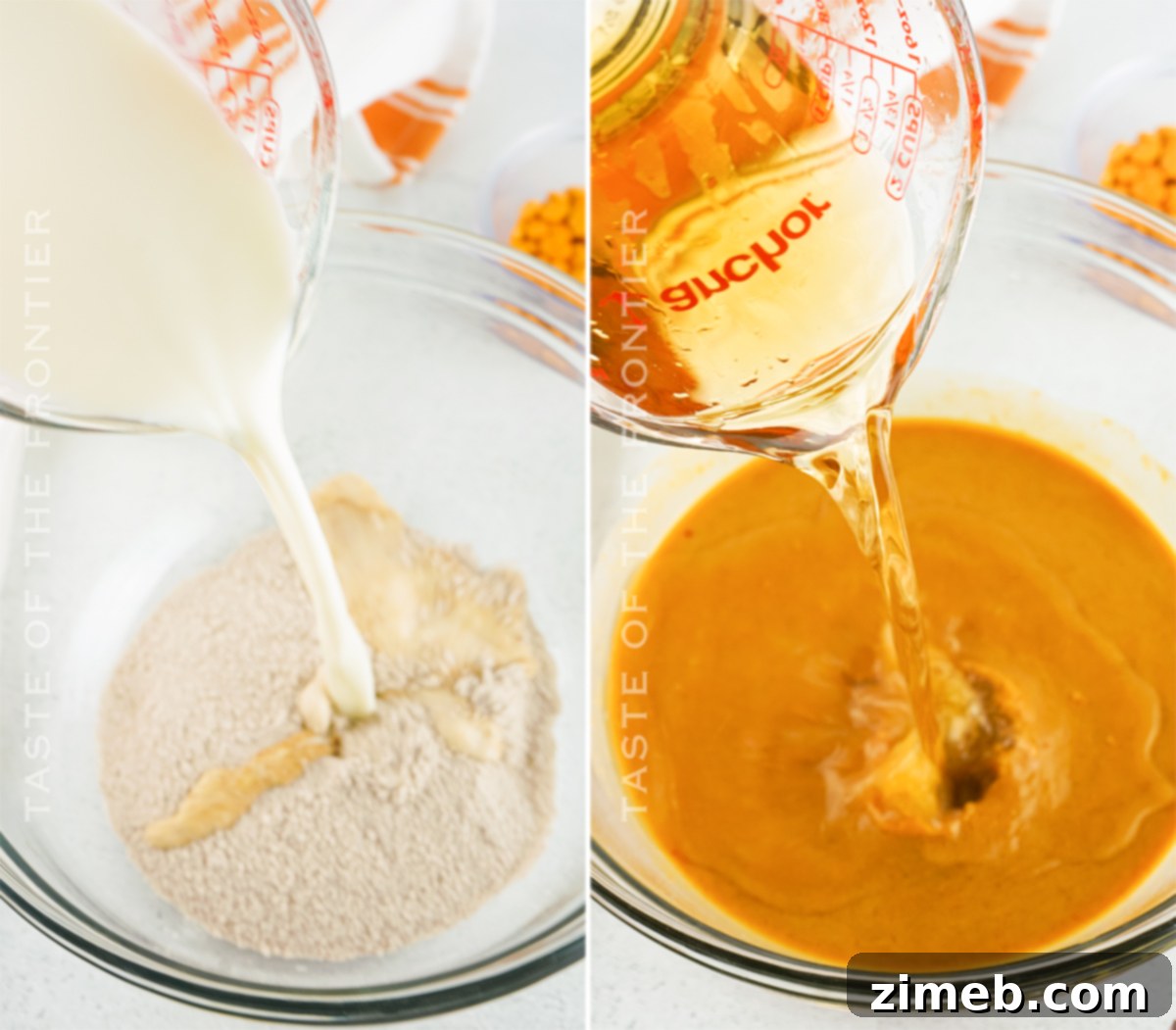 The vibrant pumpkin layer in Pumpkin Pudding Shots, ready for chilling and serving.