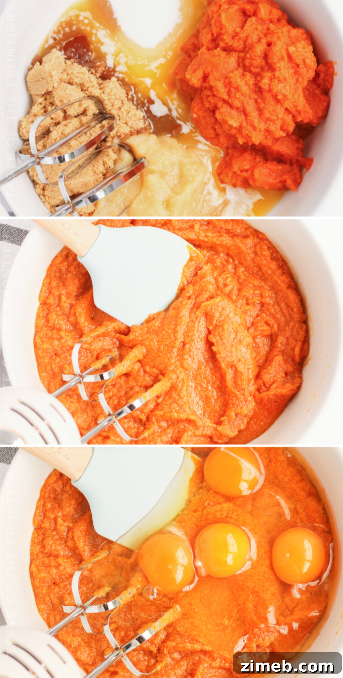 Step-by-step guide on how to make a delicious pumpkin spice cake batter.