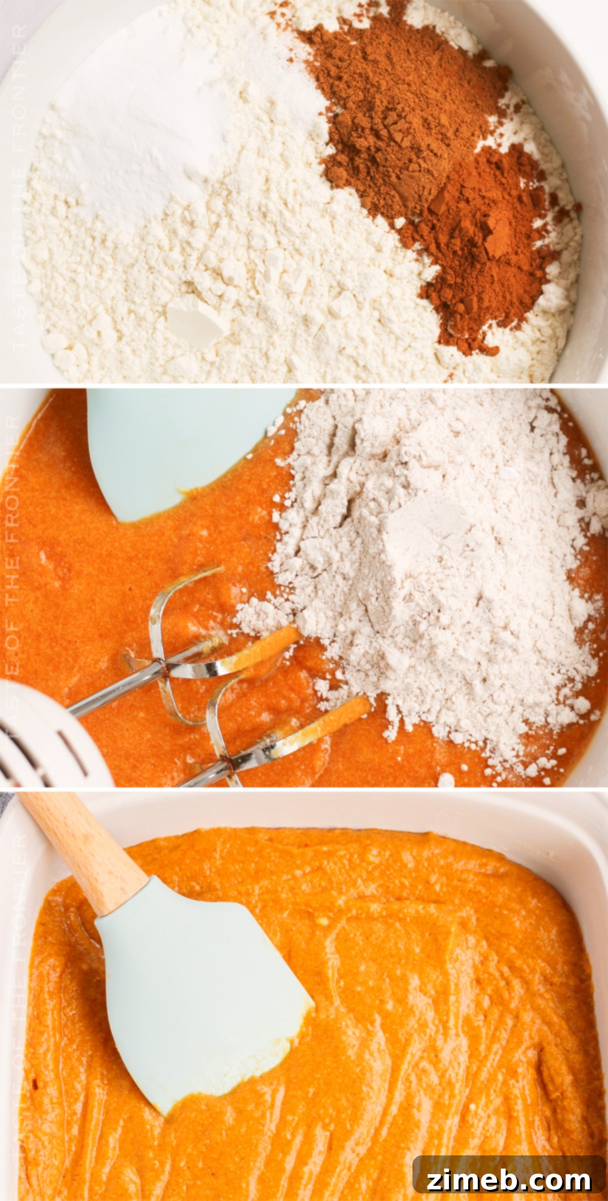 Instructions for making creamy cream cheese frosting for cake.