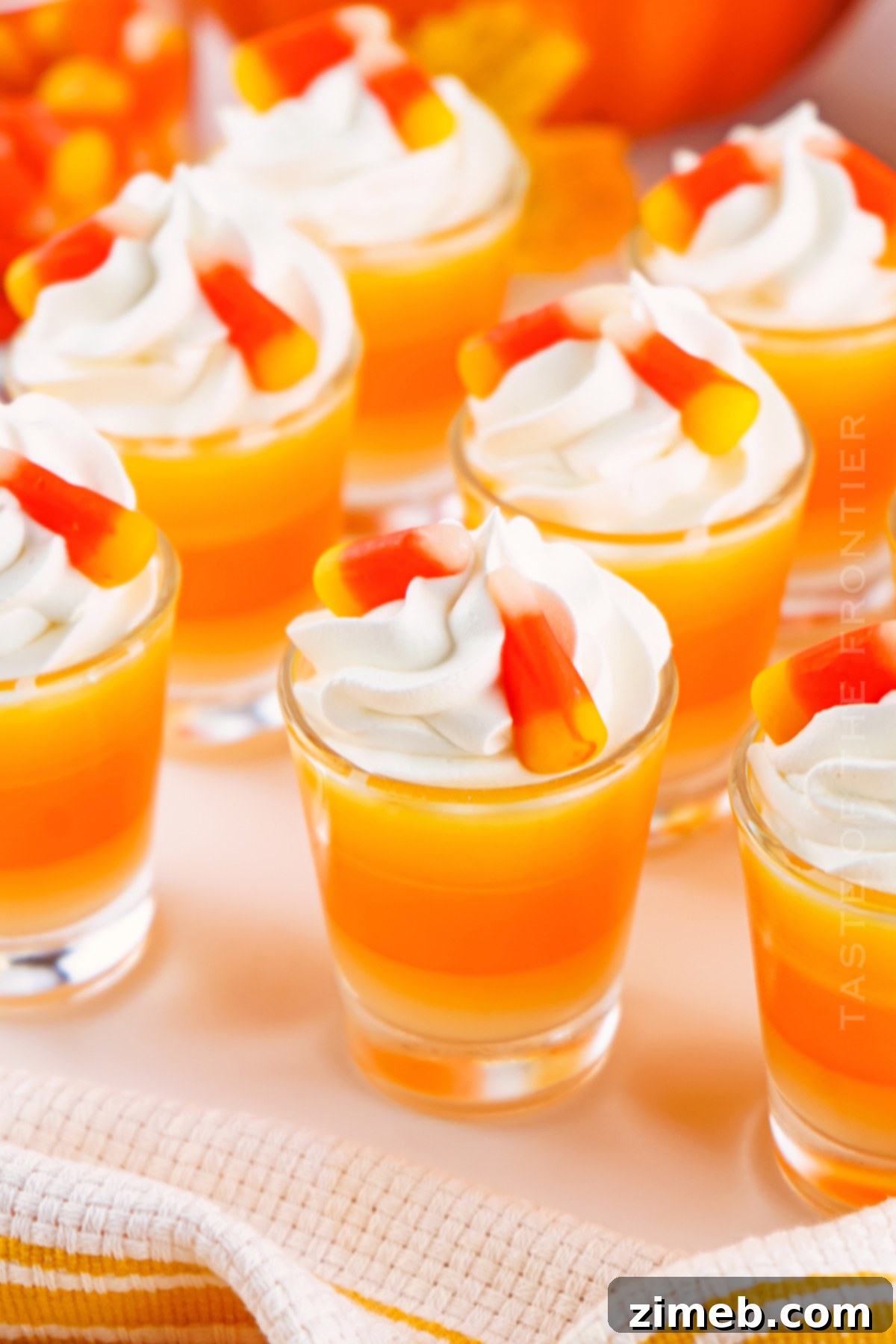 Recipe for Candy Corn Jello Shots